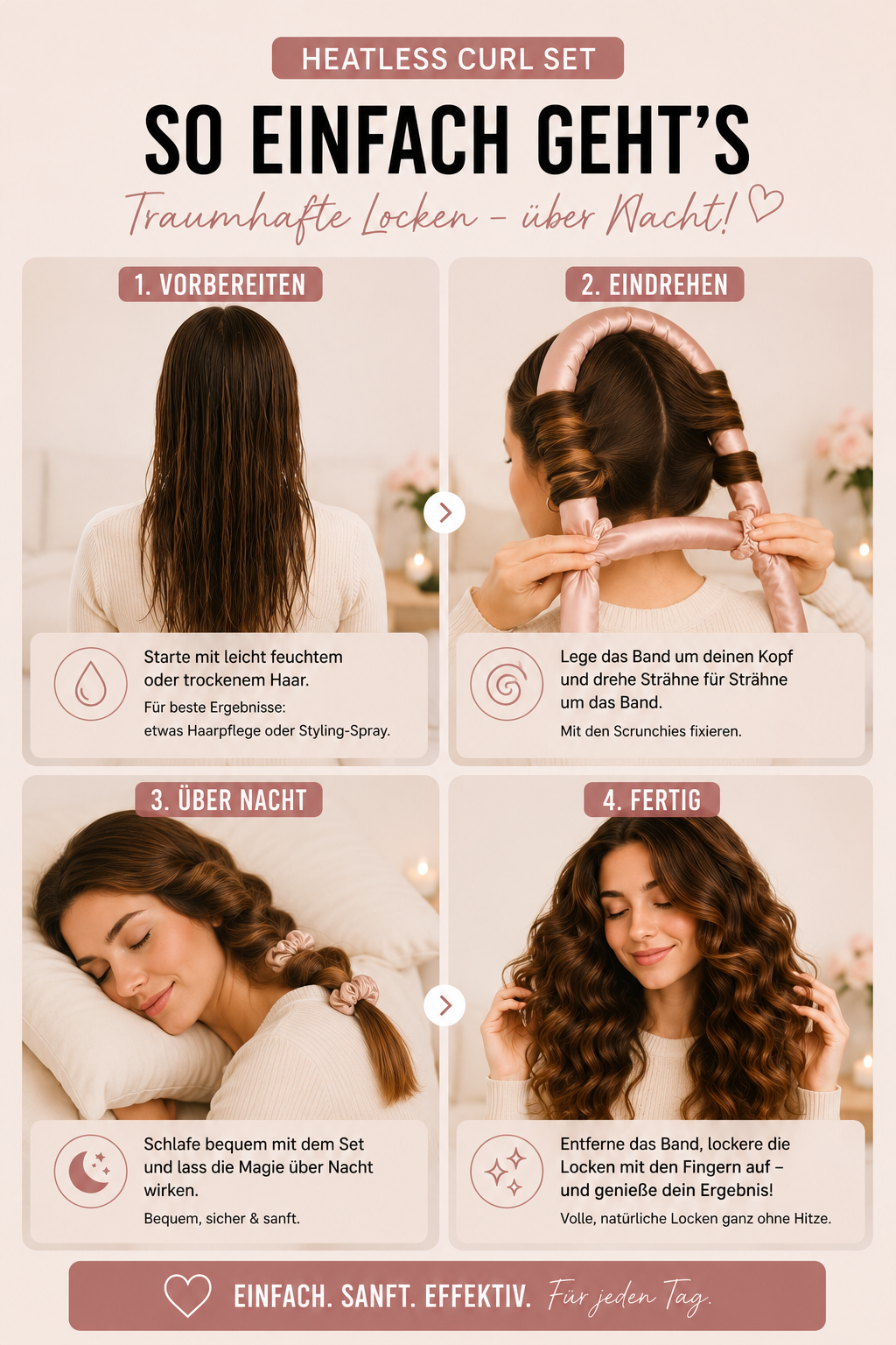 Premium Heatless Curl Set
